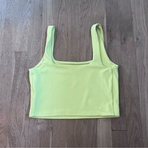 Express Body Contour Crop Tank | Size M | Bright Yellow | Excellent Condition